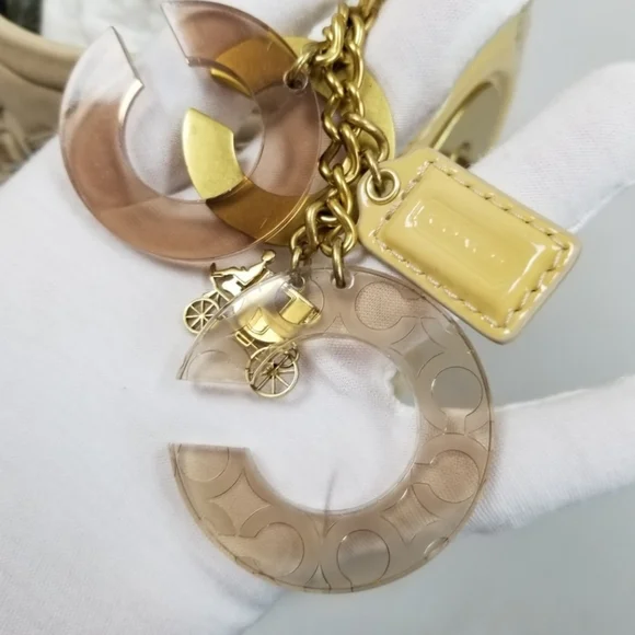 COACH LE PEYTON WOVEN LEATHER LG SHOULDER BAG Rare! - Picture 4 of 15